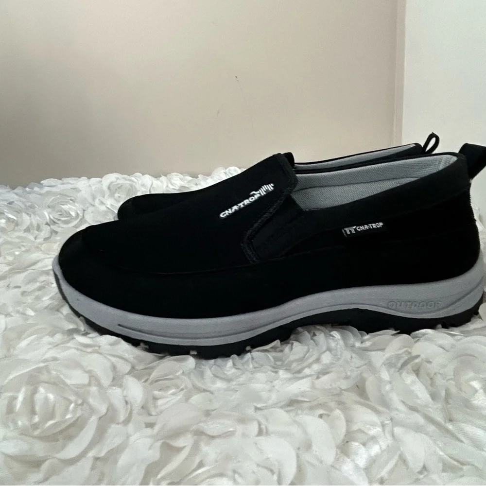 CNA-Trop Black‎ Slip-on Loafers Canvas Shoes Men's 45 US11 Arch Support